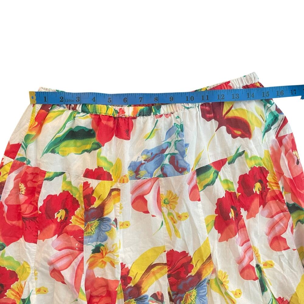 Vintage Potpourri Floral Flared Cotton Aline Skirt Size Medium EUC - Picture 3 of 4